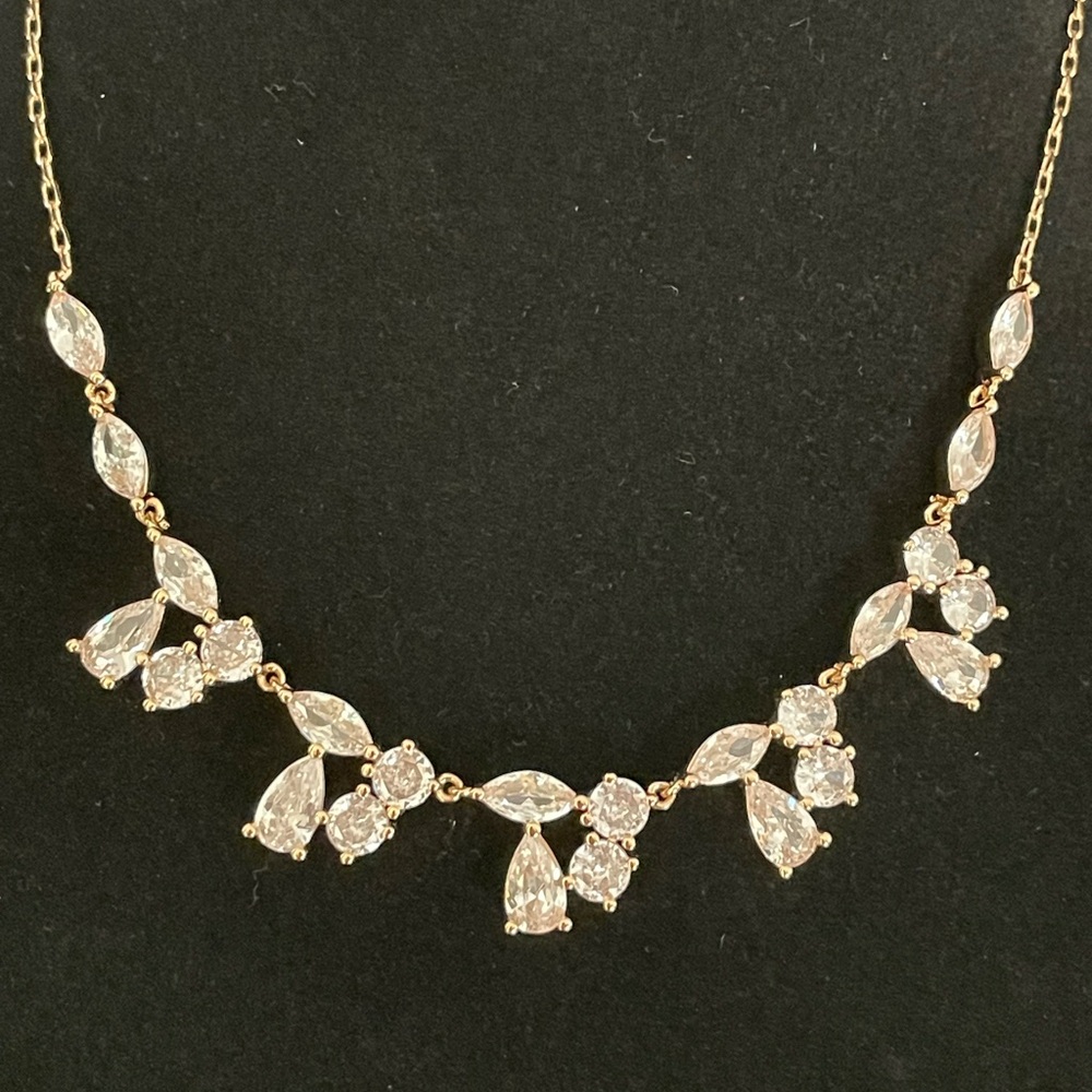 Gold and Silver Crystal Rhinestone Necklace